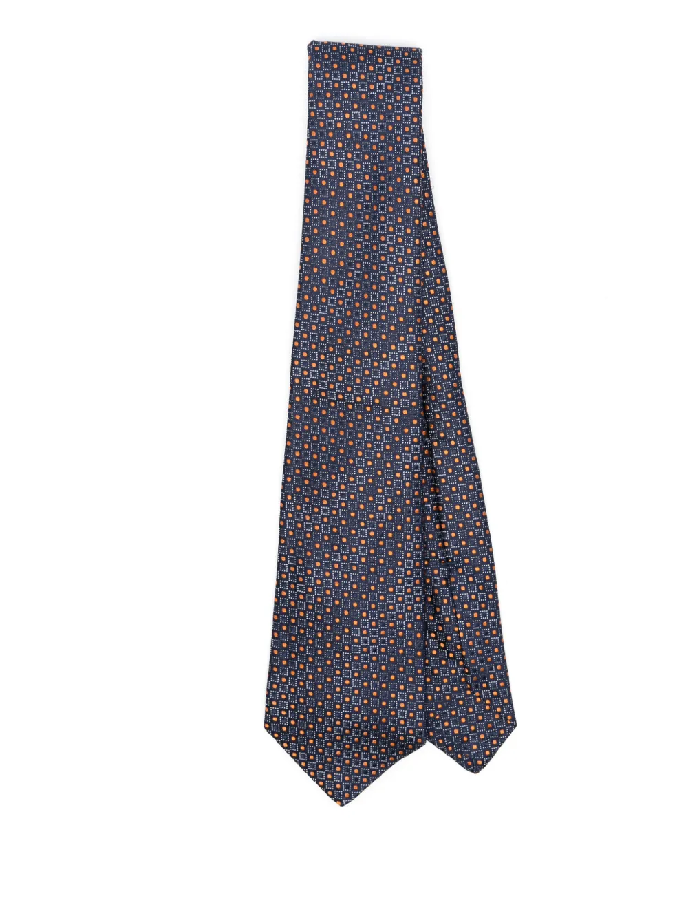 Kiton patterned silk tie | Blue | Image 1