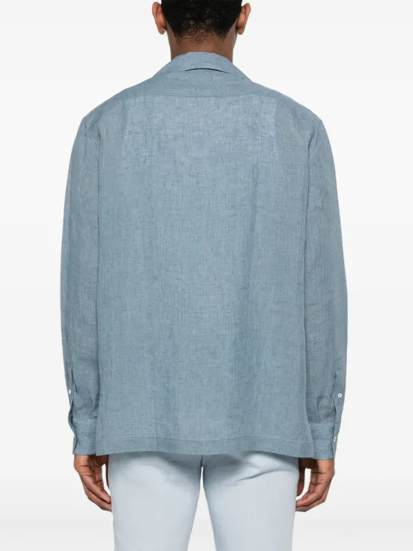 Lardini リネンシャツ | ブルー | FARFETCH JP