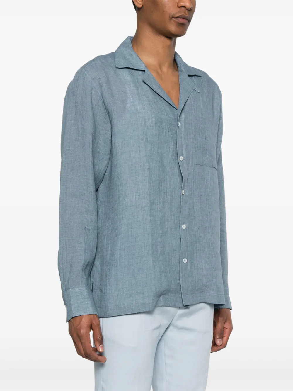Lardini Linnen overhemd Blauw