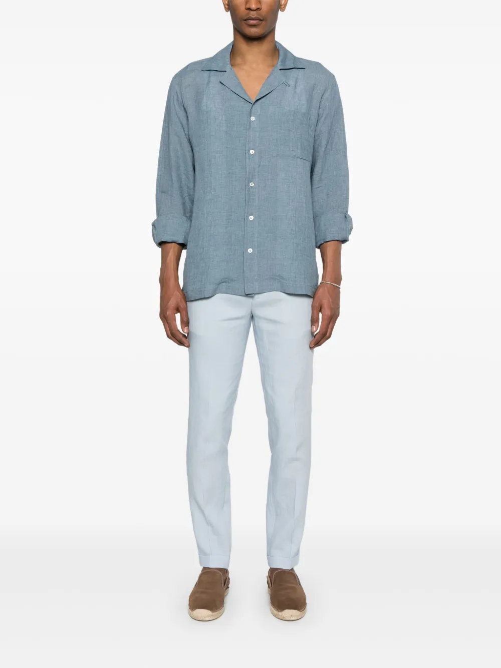 Lardini Linnen overhemd - Blauw