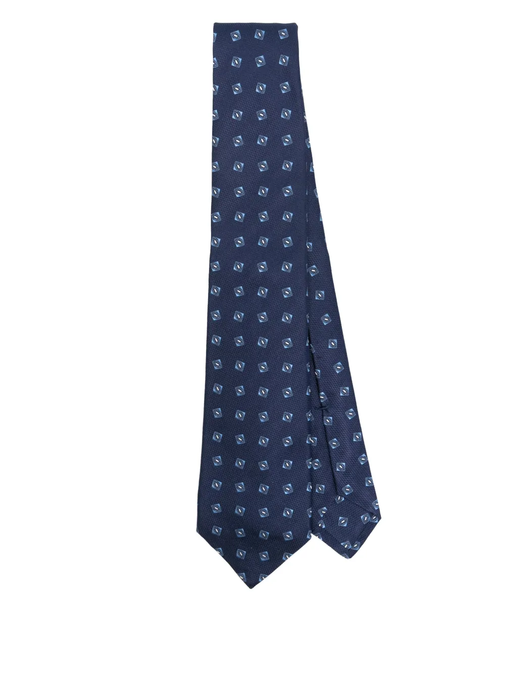 Kiton patterned silk tie | Blue | Image 1