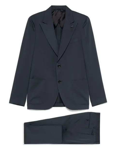 Lardini brooch-detail suit