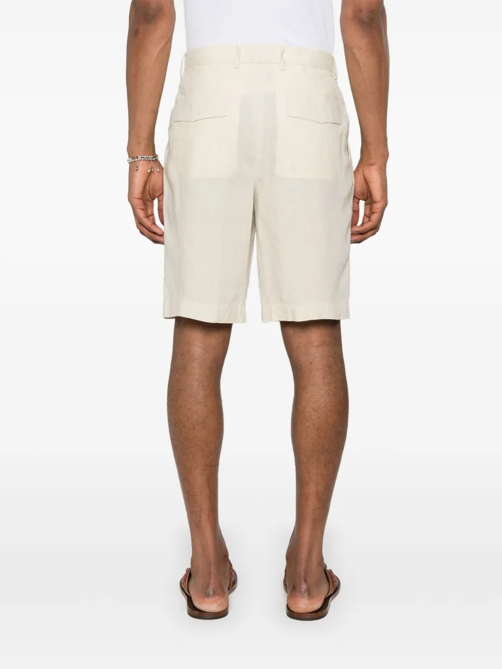 Zegna Linnen shorts Beige
