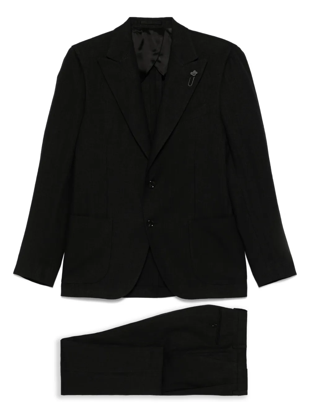Lardini brooch-detail suit | Black | Image 1
