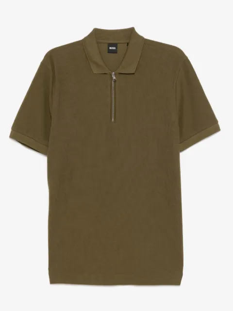 BOSS polo à col zippé