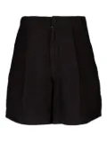 120% Lino pleated pocket shorts - Black
