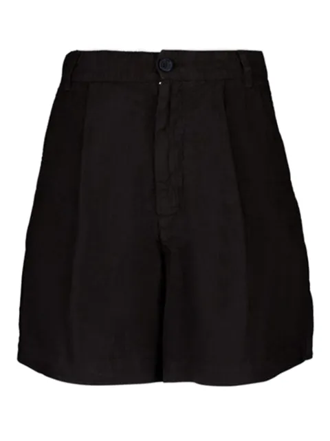 120% Lino Shorts a pieghe con tasche