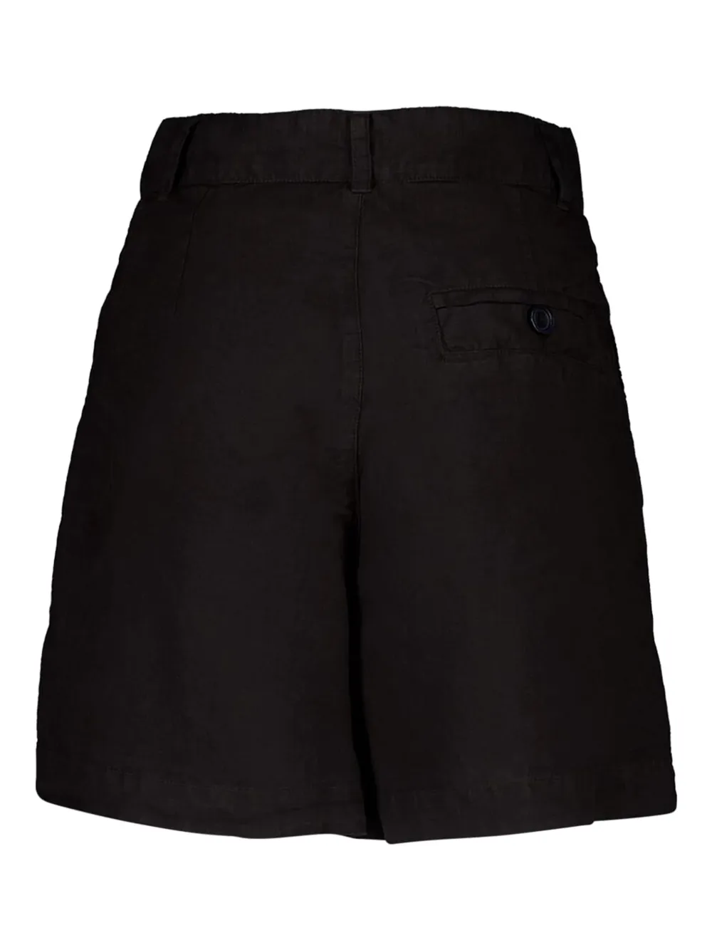 120% Lino Geplooide shorts met zak Zwart