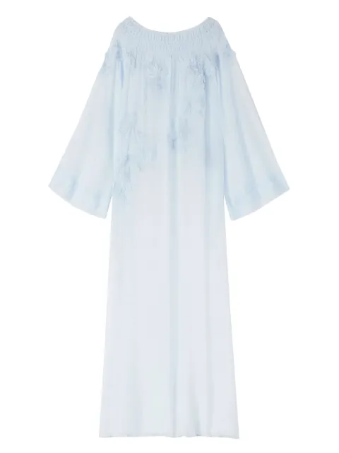 Ermanno Scervino embroidered sheer maxi dress