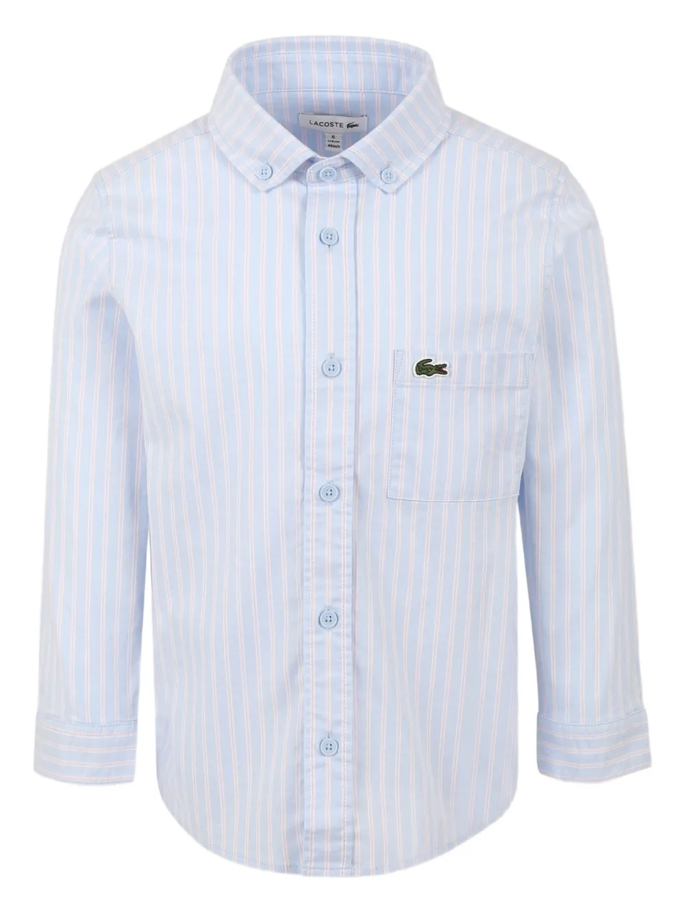 Lacoste Kids Gestreept shirt met geborduurd logo Blauw