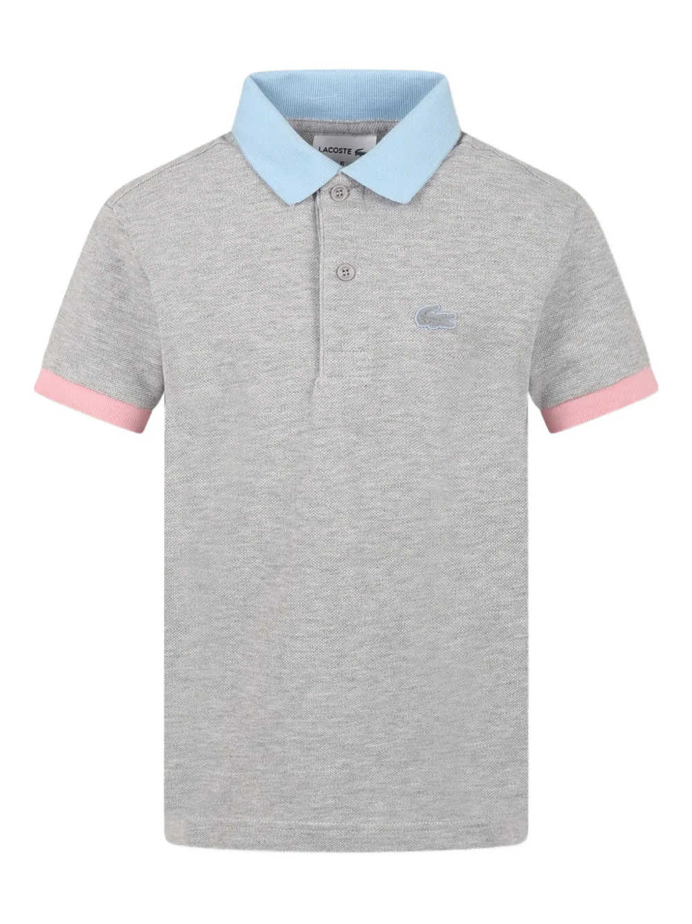 Lacoste Kids Poloshirt met colourblocking Grijs