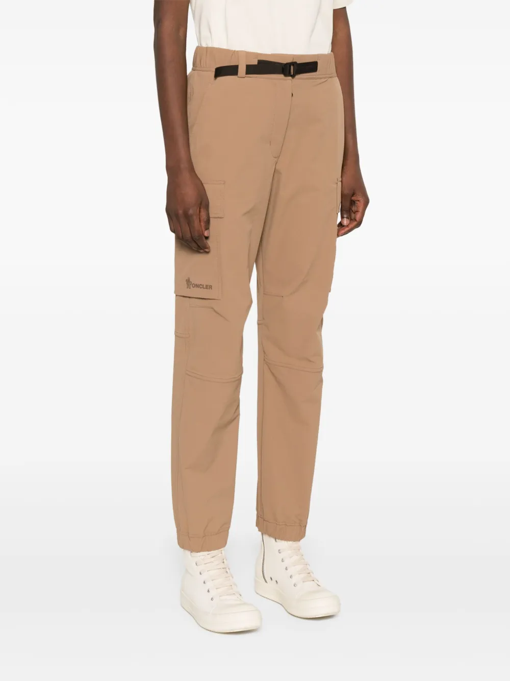 MONCLER LOGO-PATCH CARGO TROUSERS
