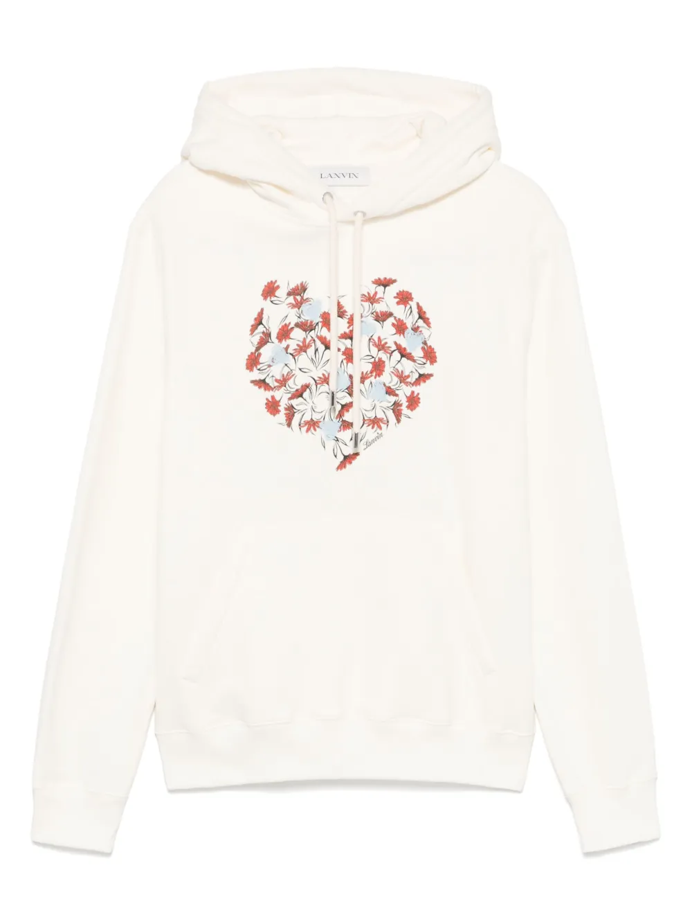 Lanvin floral-print hoodie | Neutrals | Image 1