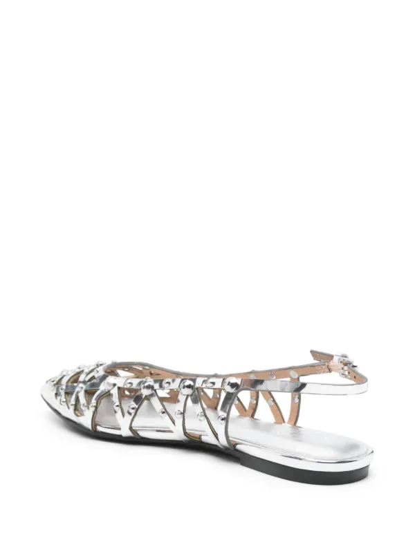 Ash Mirror Ballet Flats Silver FARFETCH CA