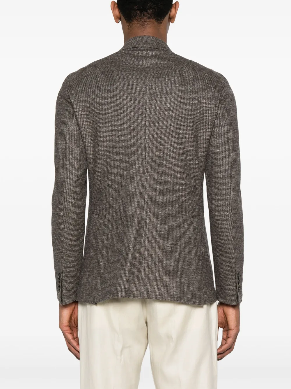 Shop Tagliatore Single-breasted Blazer In Brown