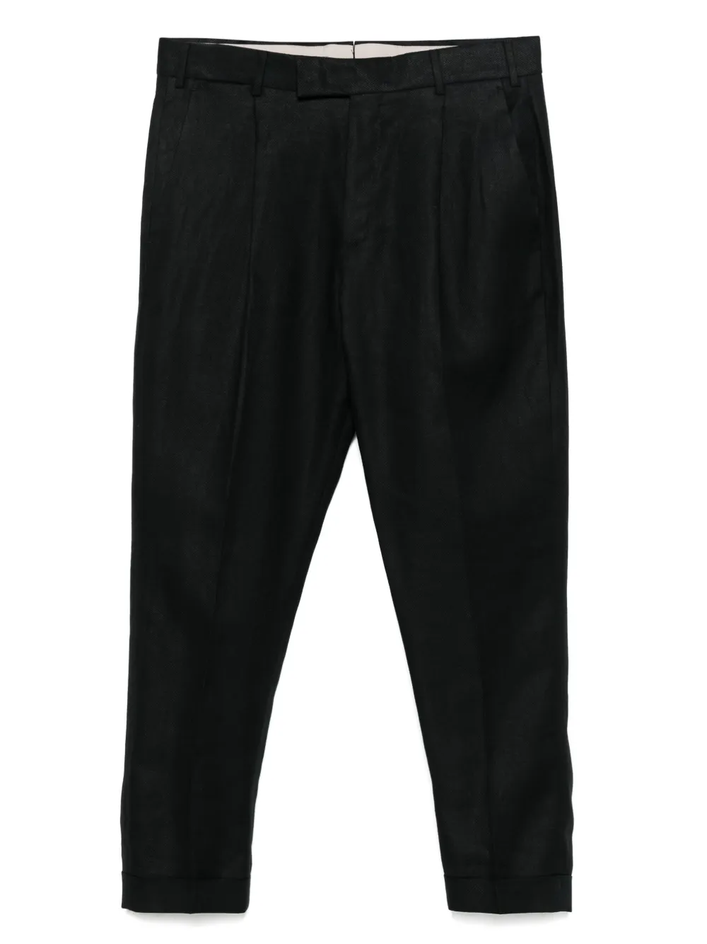 PT Torino Broek met geplooid detail Zwart