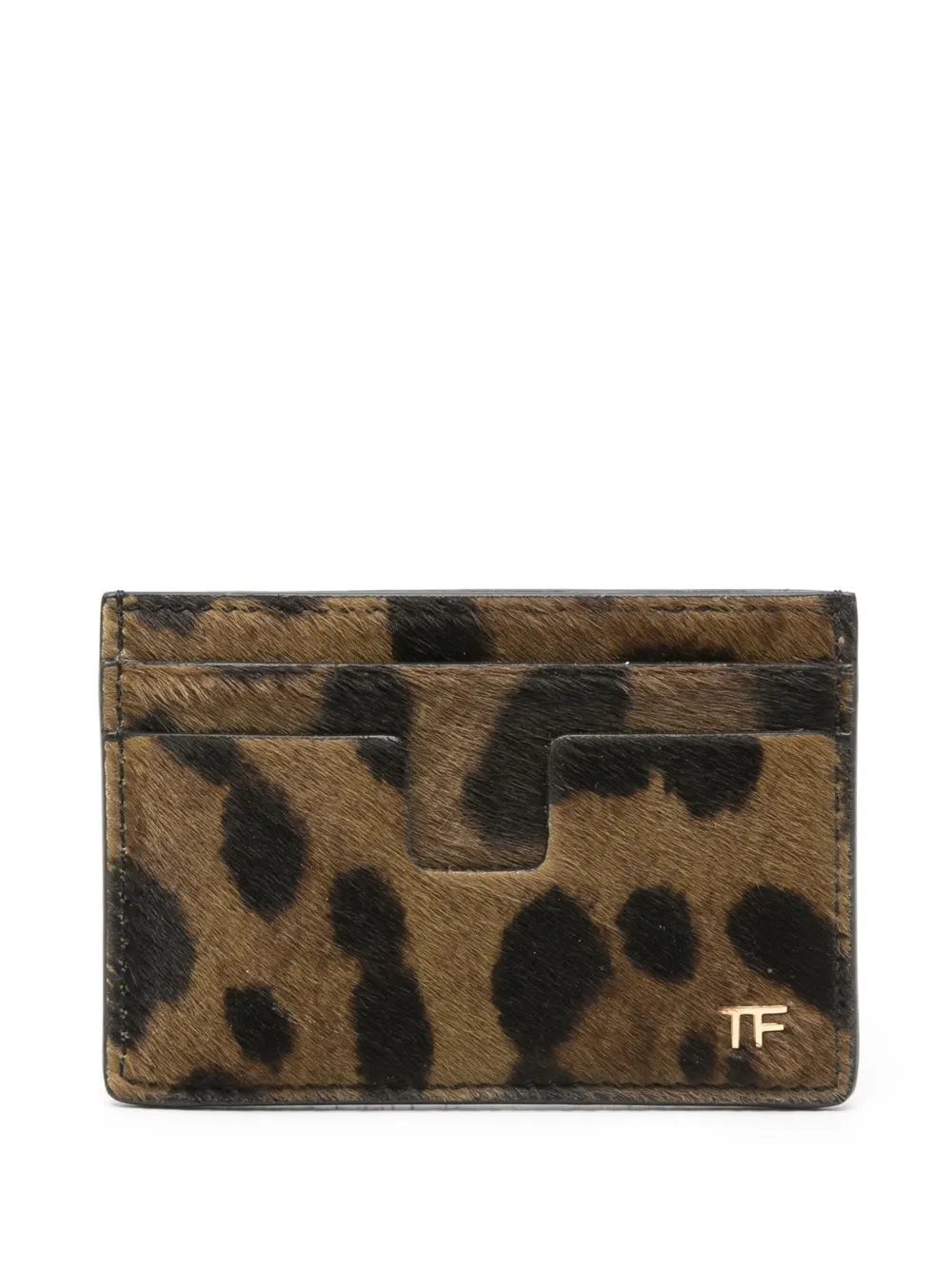 TOM FORD logo-appliqué cardholder | Brown | Image 1