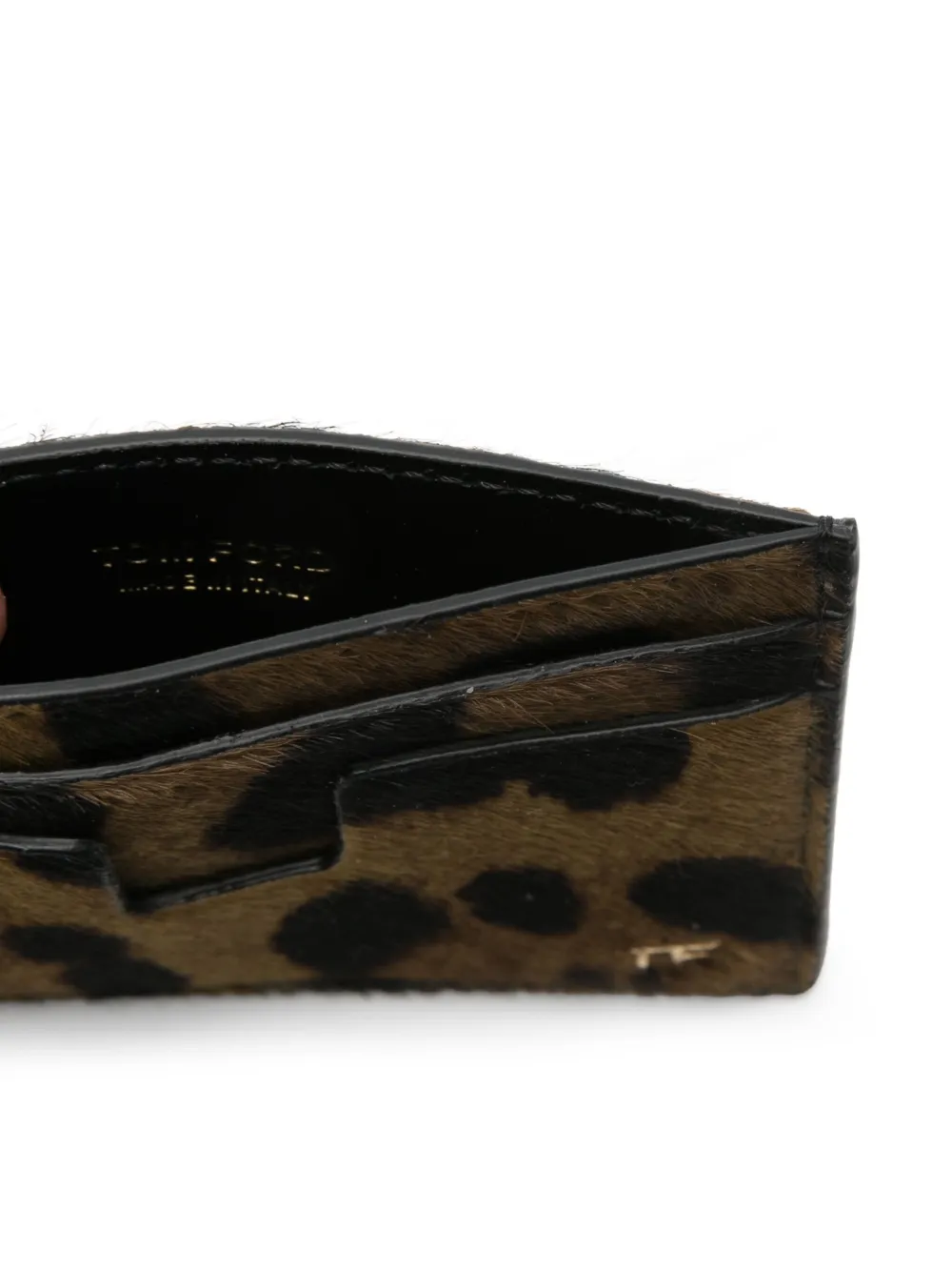 TOM FORD Pasjeshouder met logo-applicatie Bruin