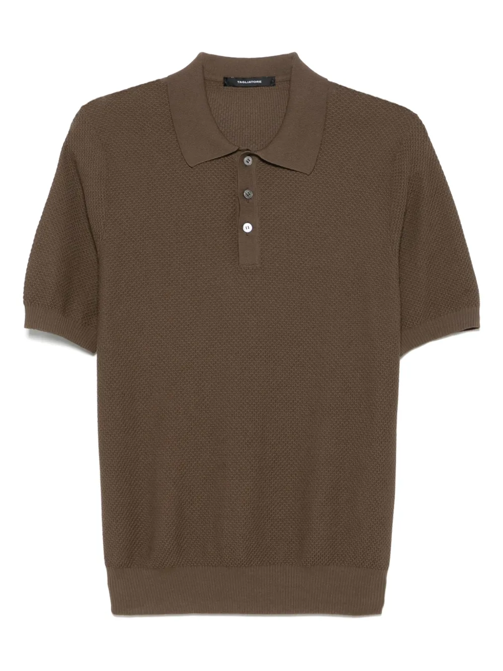 Shop Tagliatore Frat Polo Shirt In Brown