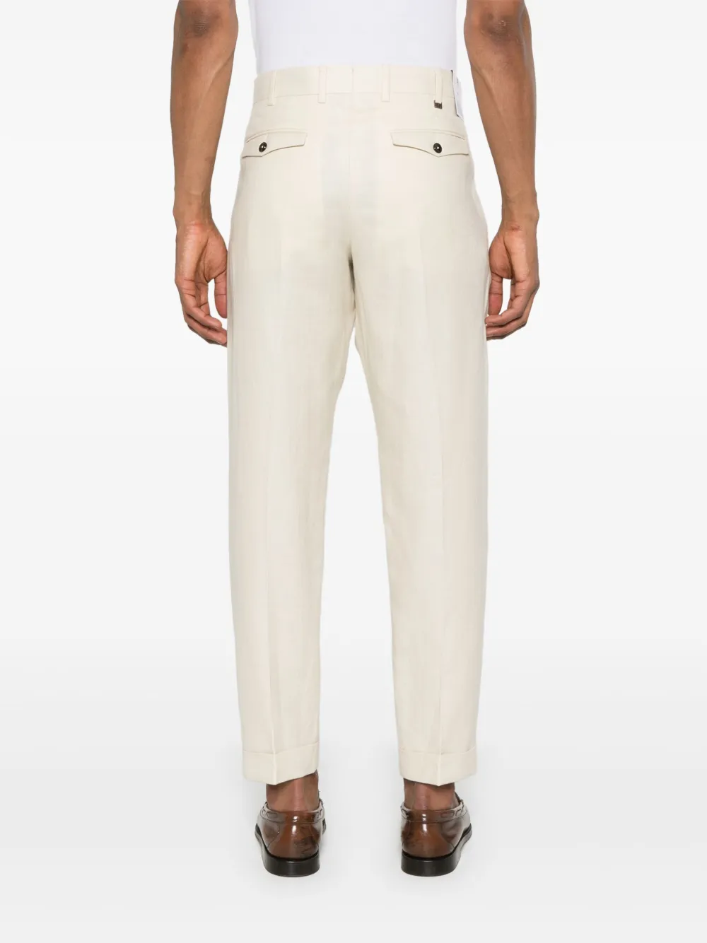PT Torino Broek met geplooid detail Beige