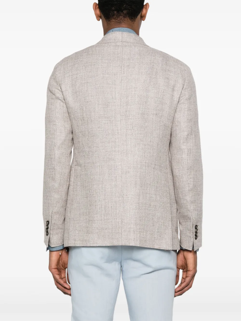 Shop Tagliatore Textured Blazer In Brown