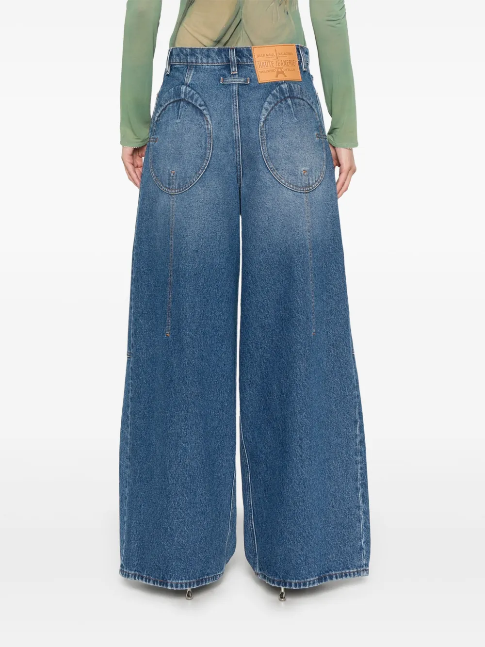 Jean Paul Gaultier Jeans met geborduurd logo Blauw