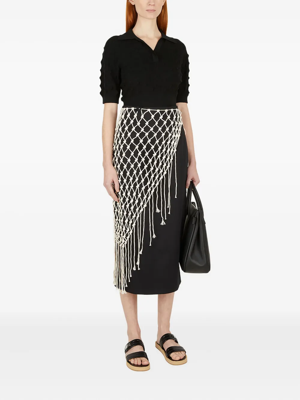 Wynn Hamlyn macramé-overlay skirt | Straight Skirts | Image 2