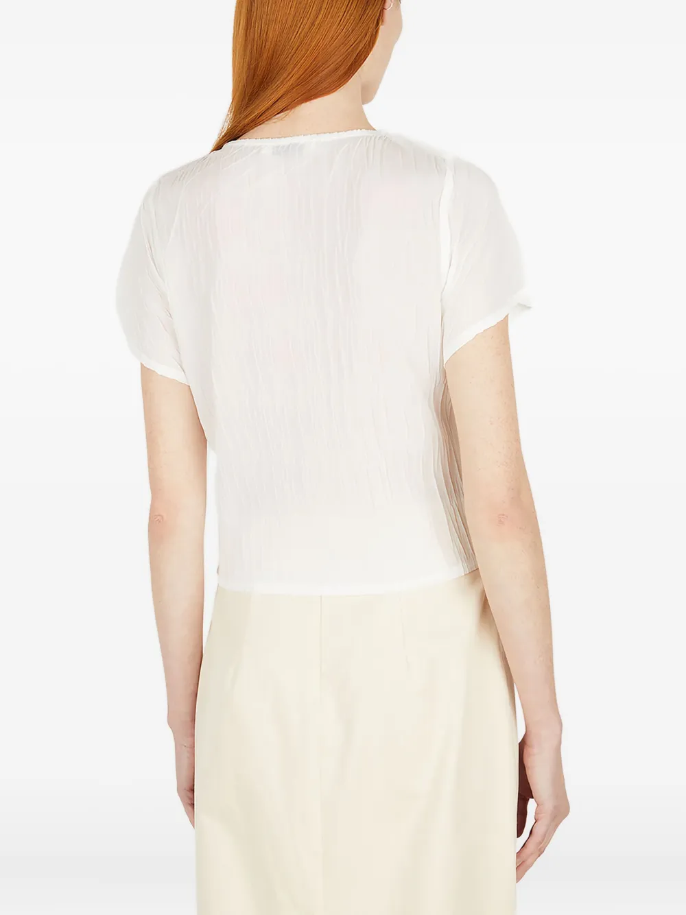 Wynn Hamlyn Crinkled Blouse In White
