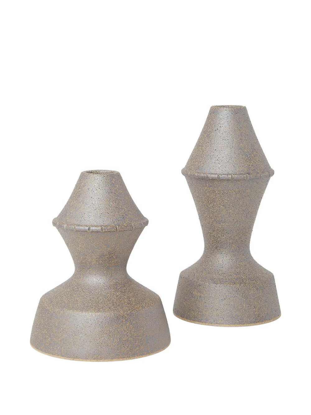 Marloe Marloe Amal clay candle holders (set of two) - Bruin