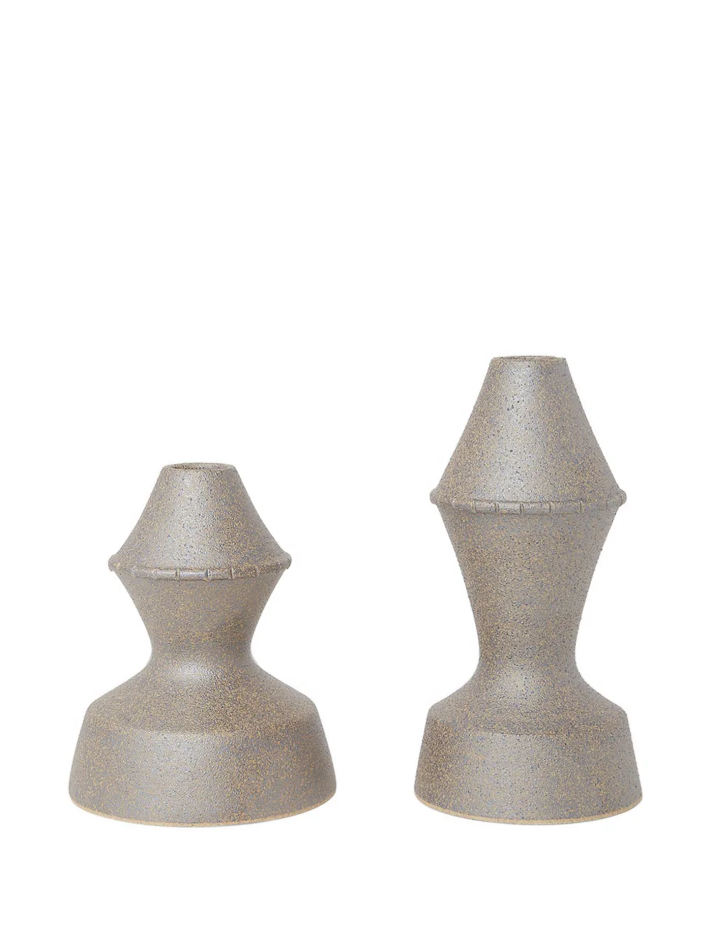 Marloe Marloe Amal clay candle holders (set of two) | Brown | Image 1