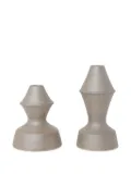 Marloe Marloe Amal clay candle holders (set of two) - Brown