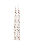Marloe Marloe embossed tapered candles - White