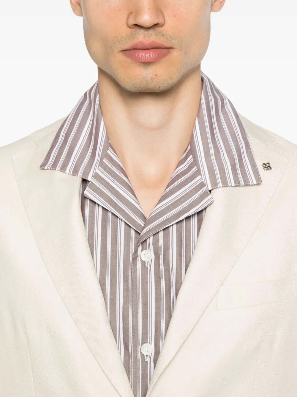 Shop Tagliatore Linen Suit In Neutrals