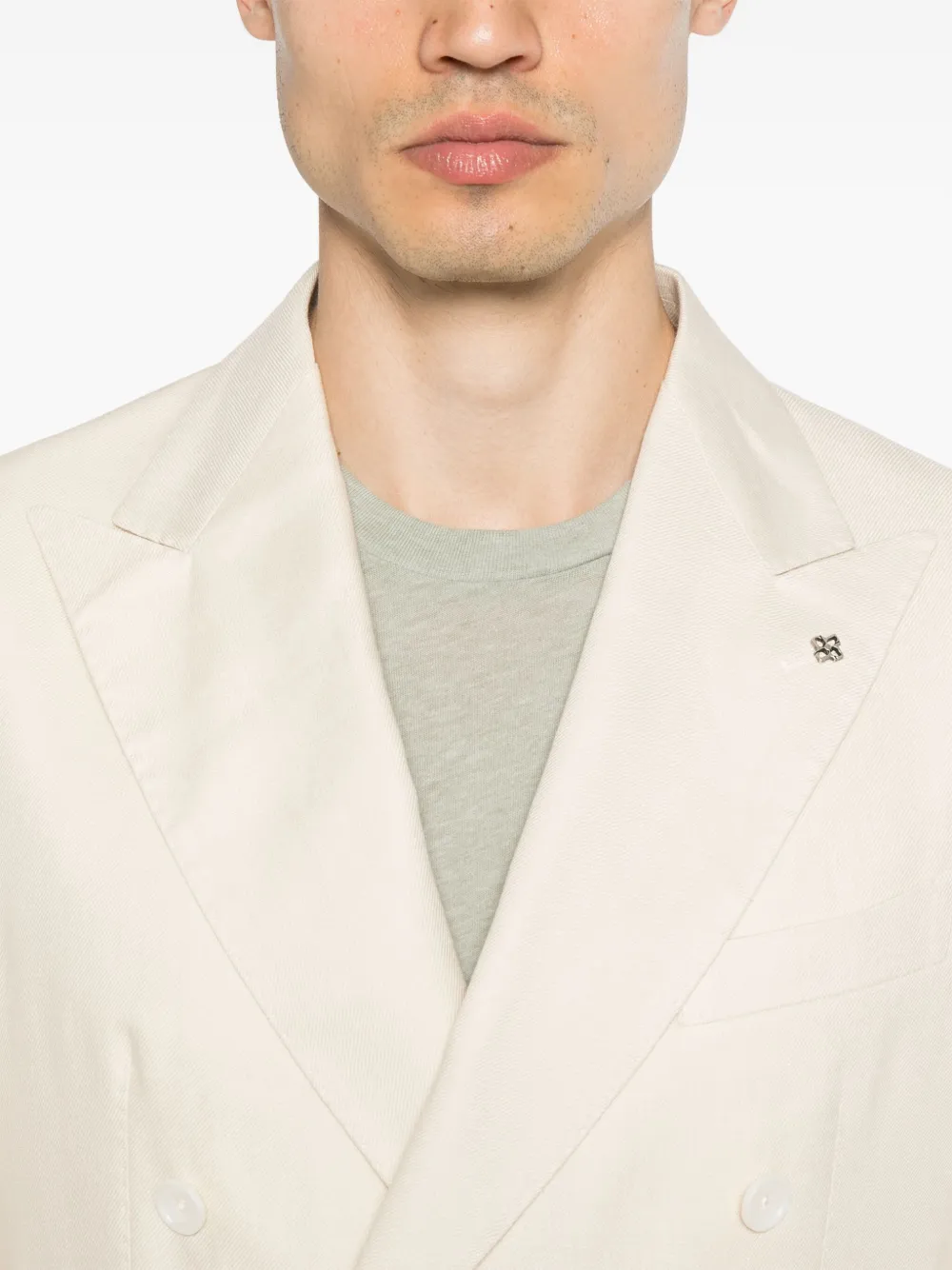 Tagliatore Linnen blazer Beige