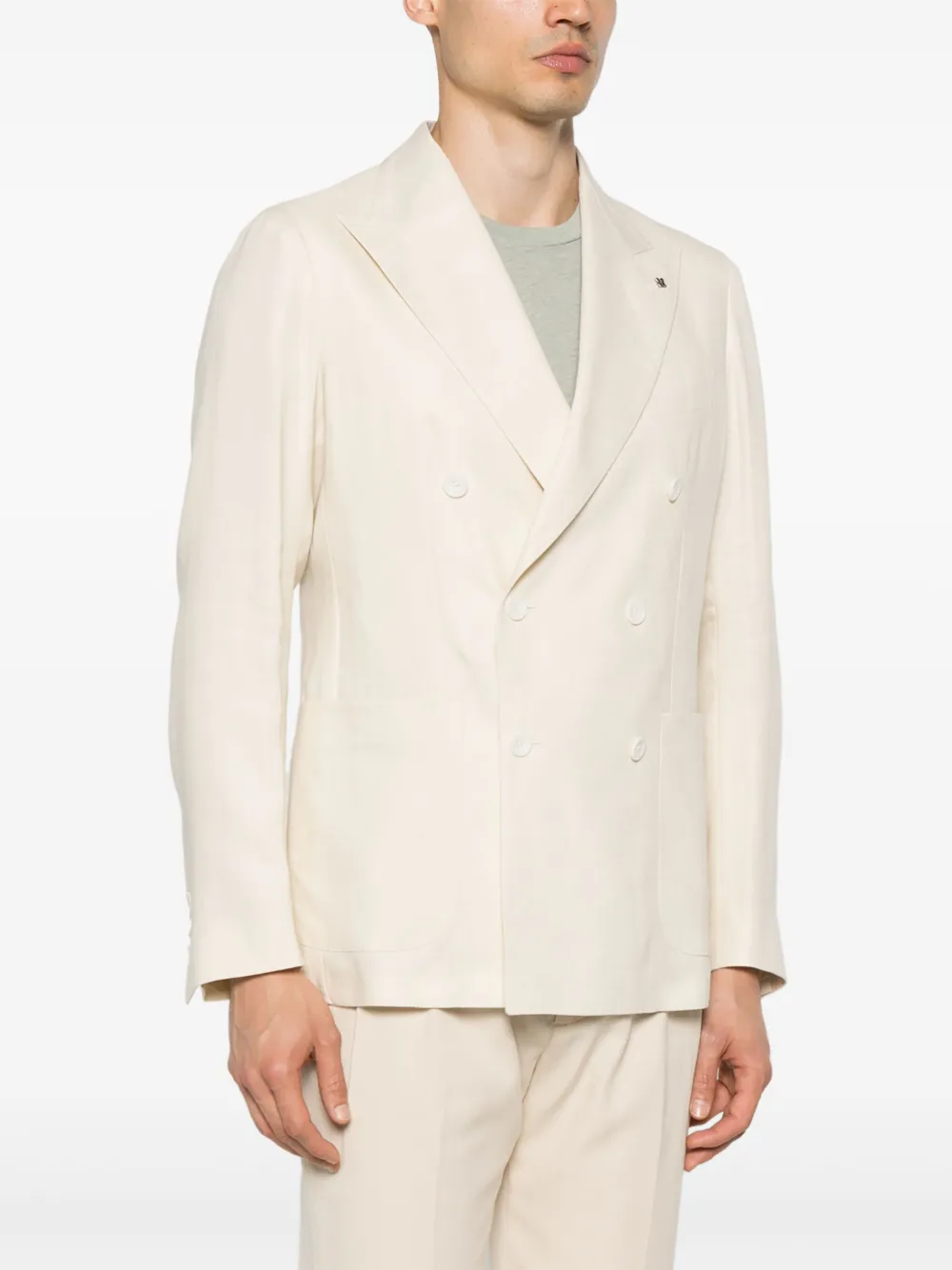 Tagliatore Linnen blazer Beige