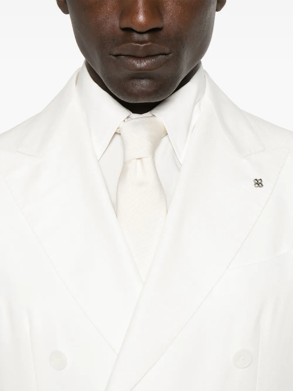Shop Tagliatore Linen Blazer In White