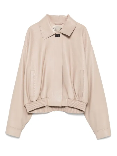 FENDI leather bomber jacket