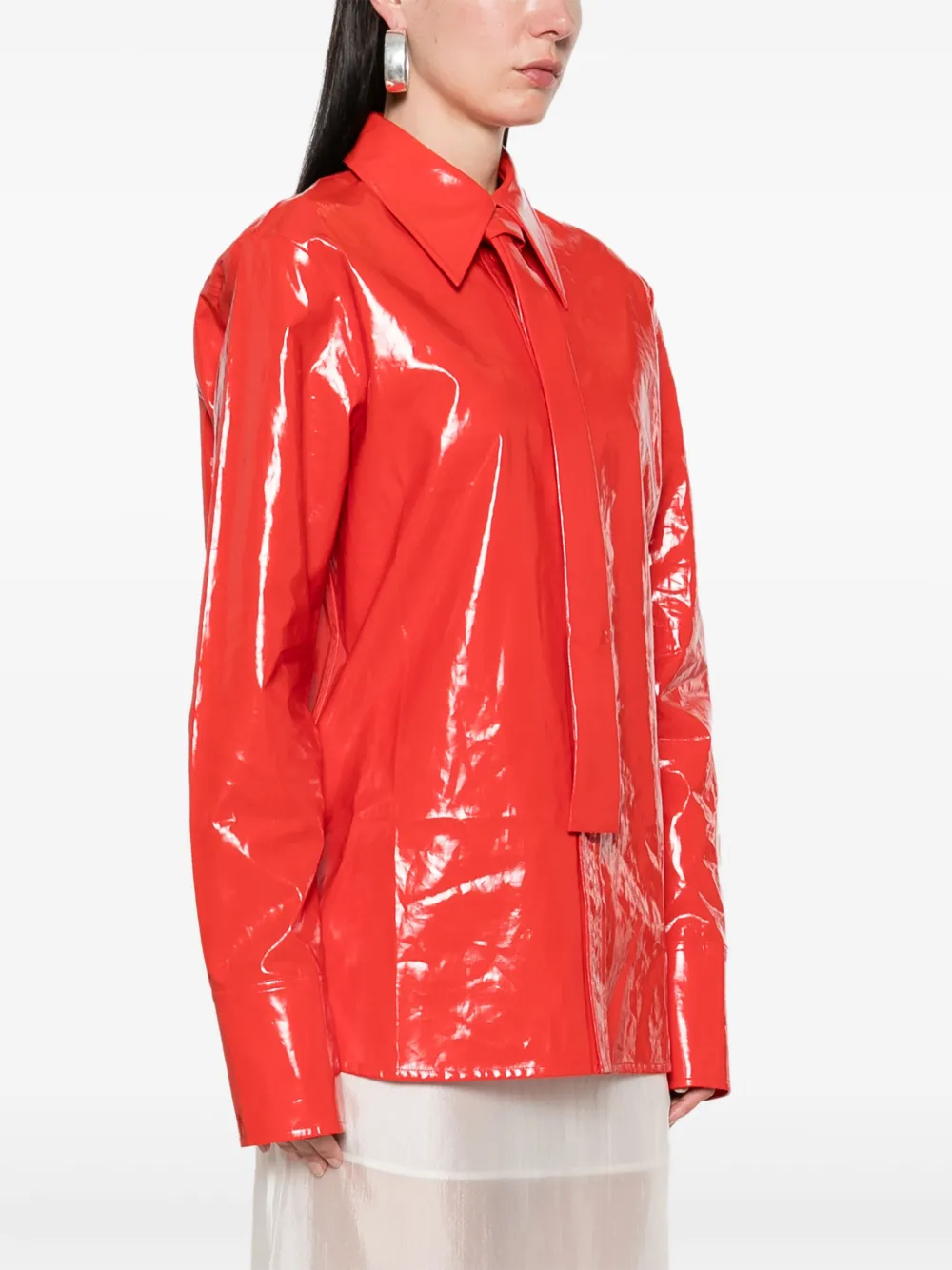 Jil Sander Blouse met strikdetail Rood