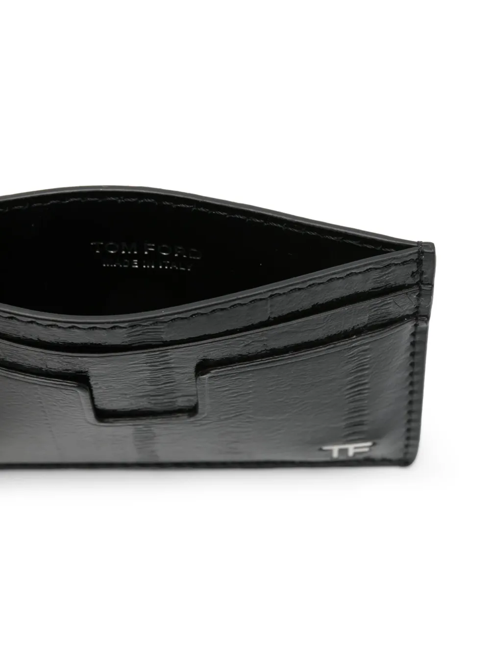 TOM FORD Pasjeshouder met logo-applicatie Zwart