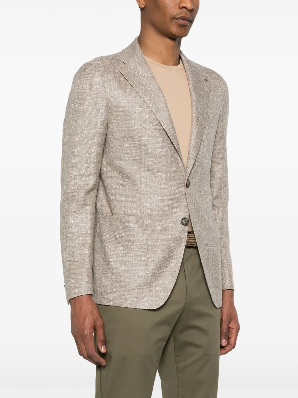 Tagliatore Blazer met enkele rij knopen Beige