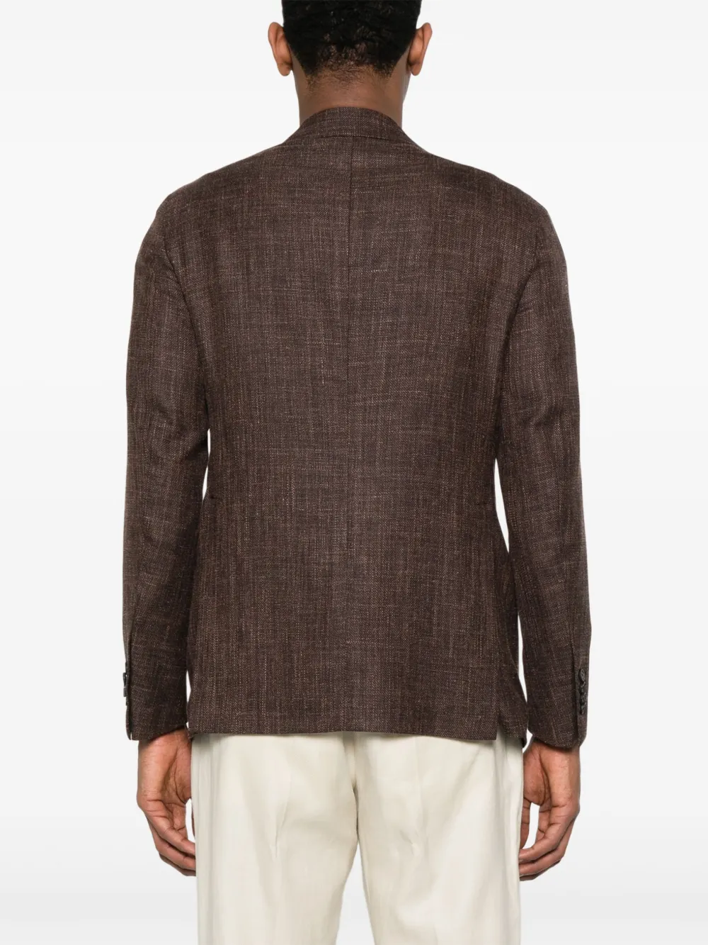 Tagliatore Textured Blazer In Brown