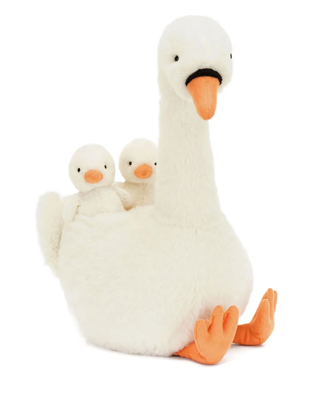 Jellycat Featherful Swan soft toy set (set of three) | White | Image 1
