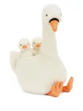 Jellycat Featherful Swan soft toy set (set of three) - White