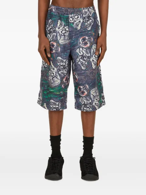 Perks And Mini skull-print drawstring shorts
