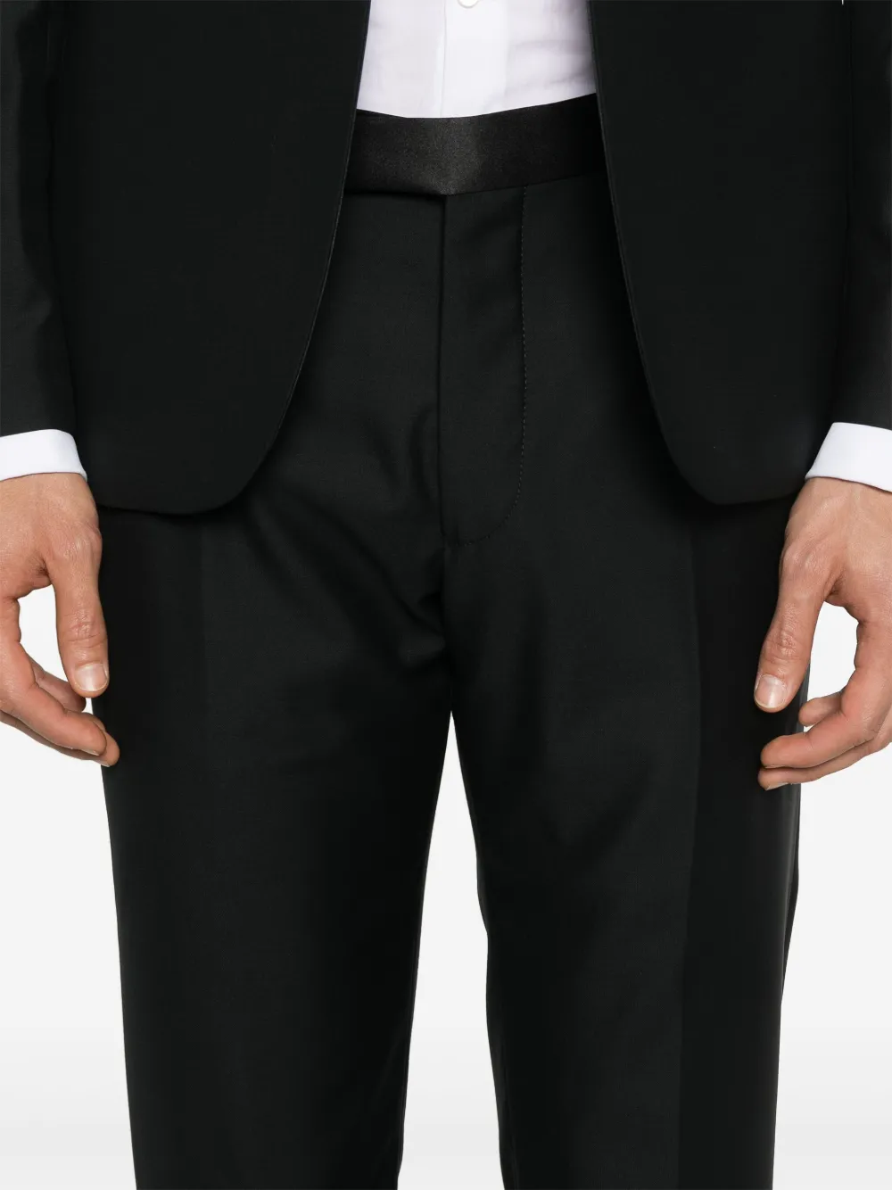 Shop Tagliatore Single-breasted Suit In Black