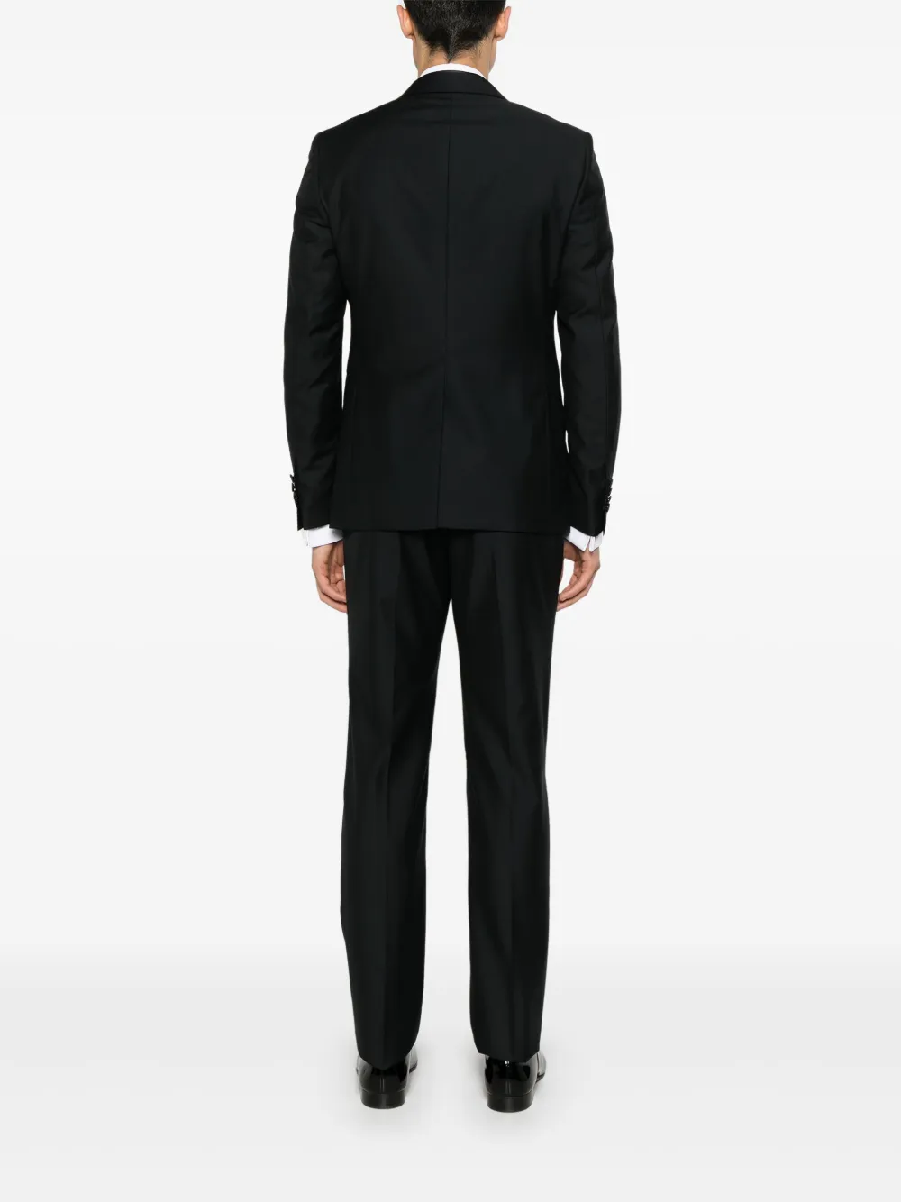 Shop Tagliatore Single-breasted Suit In Black
