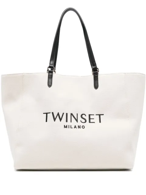 TWINSET logo-embroidered shoulder bag