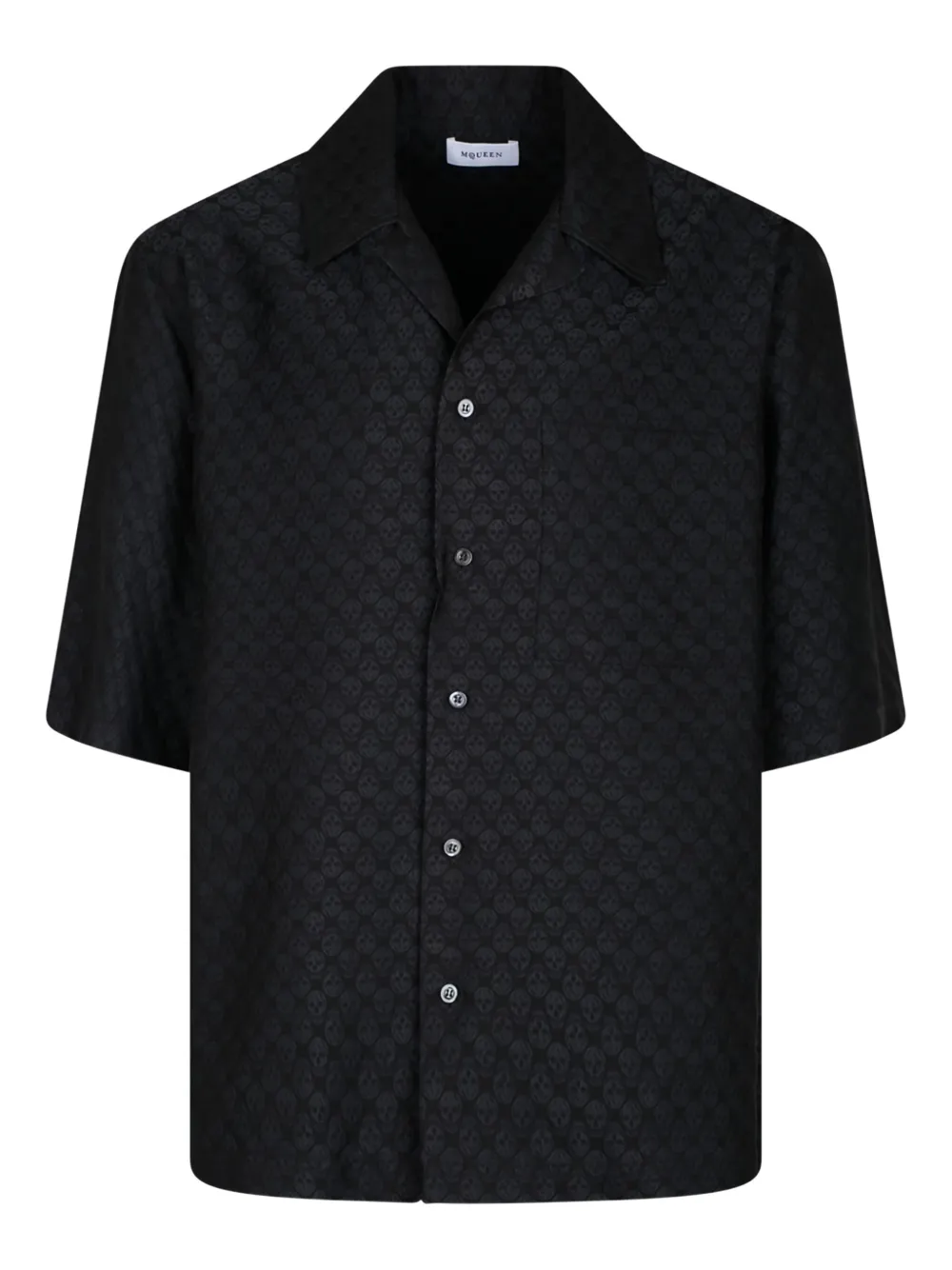 Skull-jacquard shirt