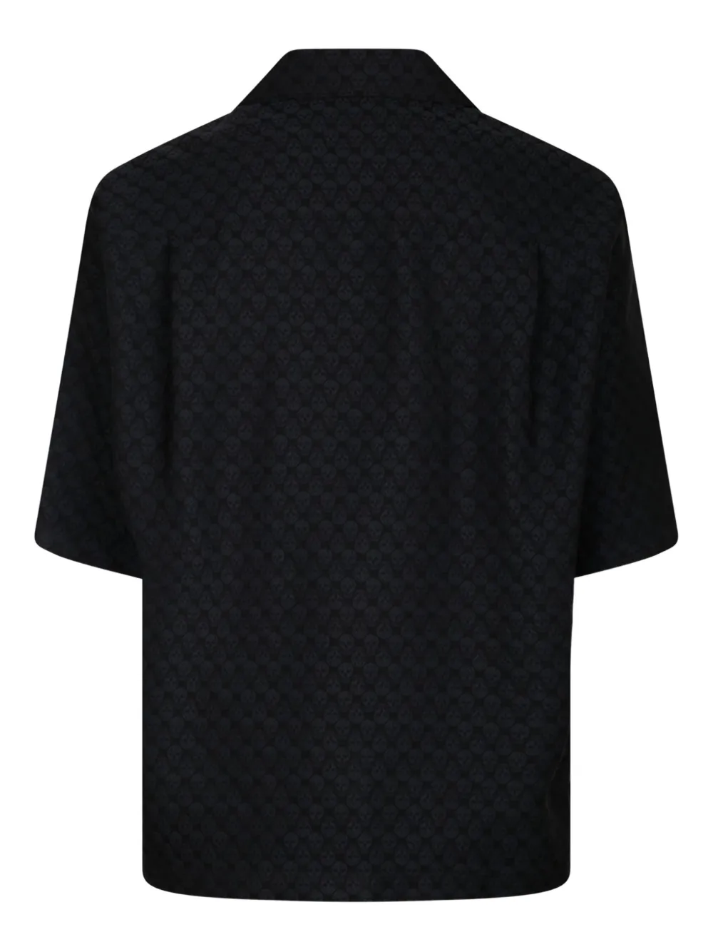 Alexander McQueen Overhemd met doodskop jacquard - Zwart