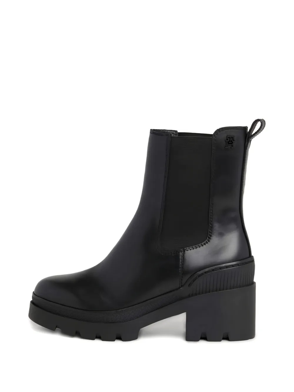 Tommy Hilfiger leather Chelsea ankle boots Black